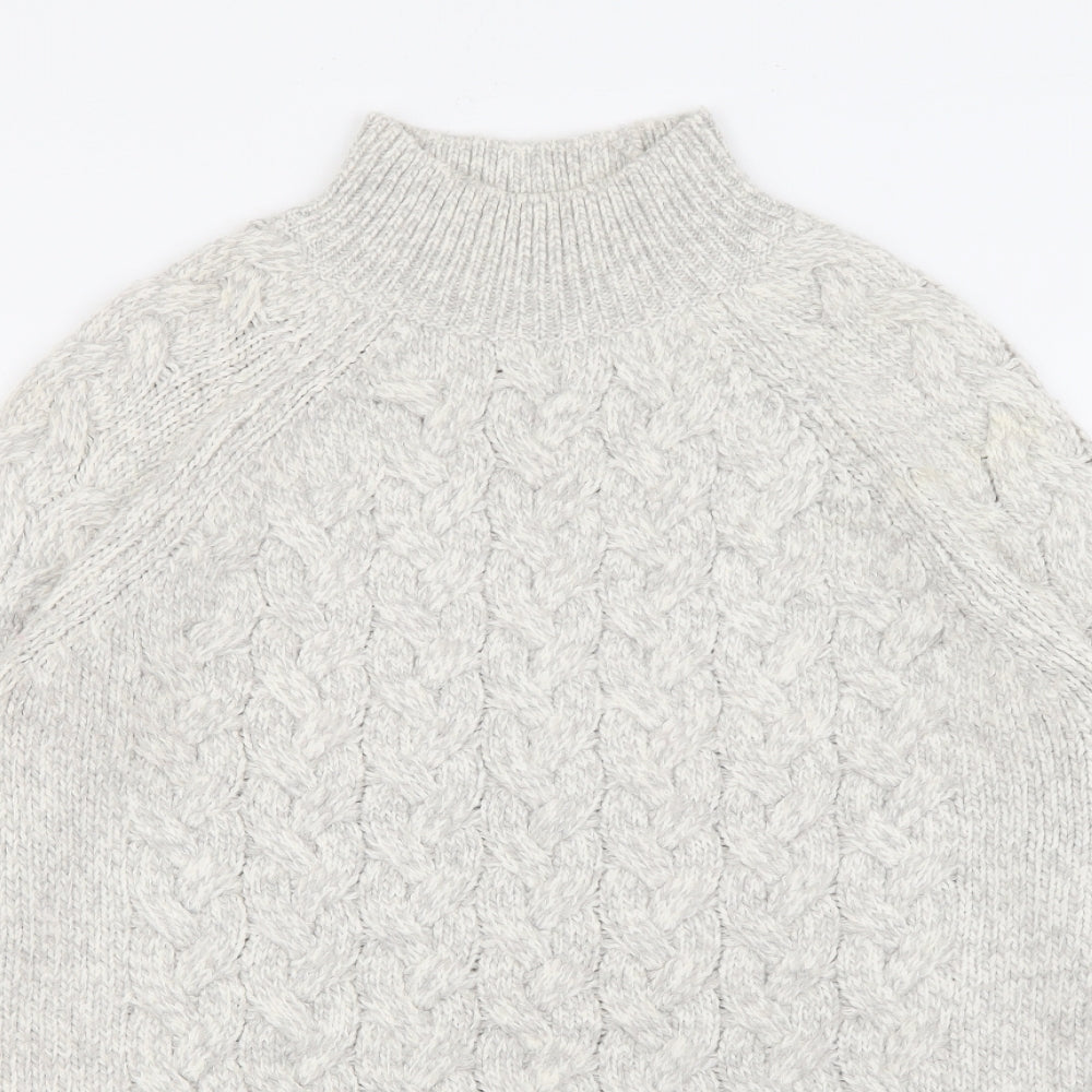 Marks and Spencer Womens Ivory High Neck  Acrylic Pullover Jumper Size S