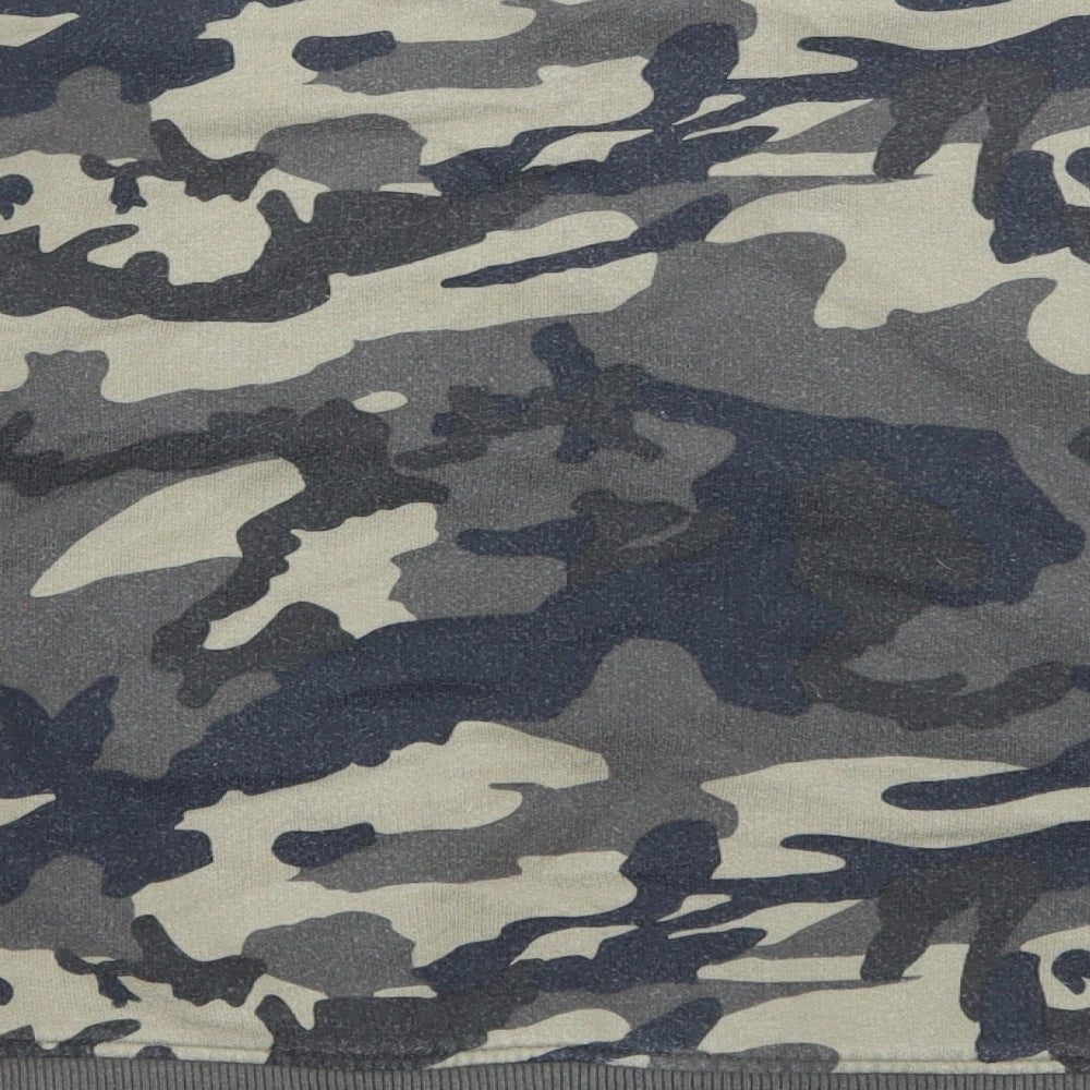 NEXT Boys Green Camouflage Cotton Pullover Sweatshirt Size 4-5 Years   - Dinosaur