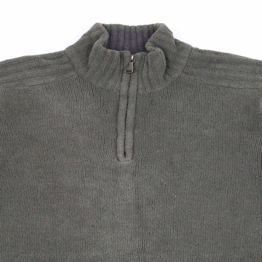 NEXT Mens Green High Neck  Polyester Pullover Jumper Size L