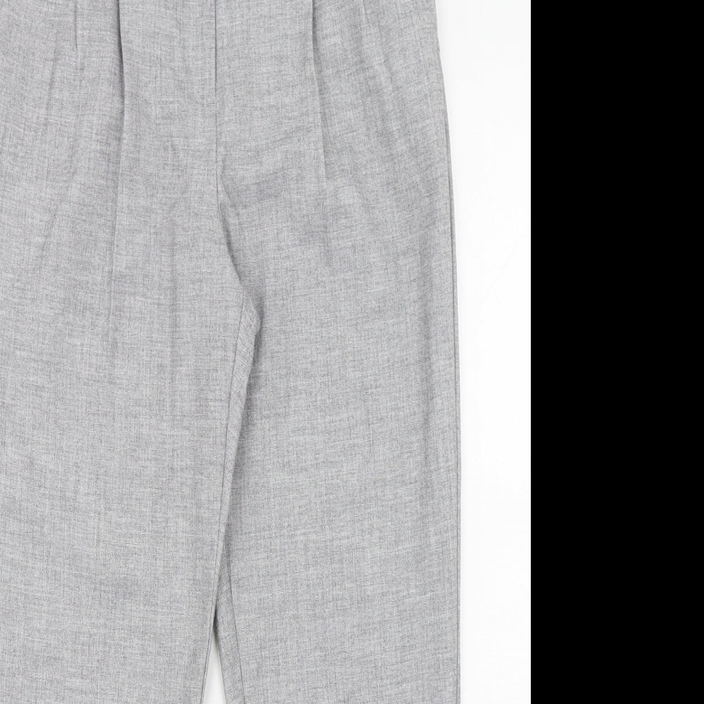 F&F Womens Grey  Polyester Trousers  Size 10 L28 in Regular