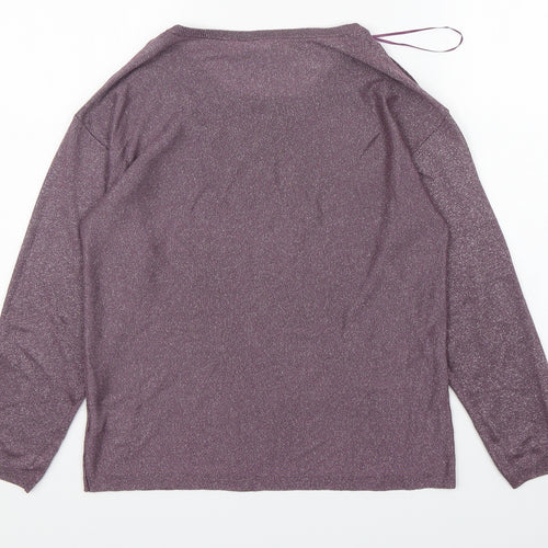 NEXT Womens Purple Round Neck  Viscose Pullover Jumper Size S
