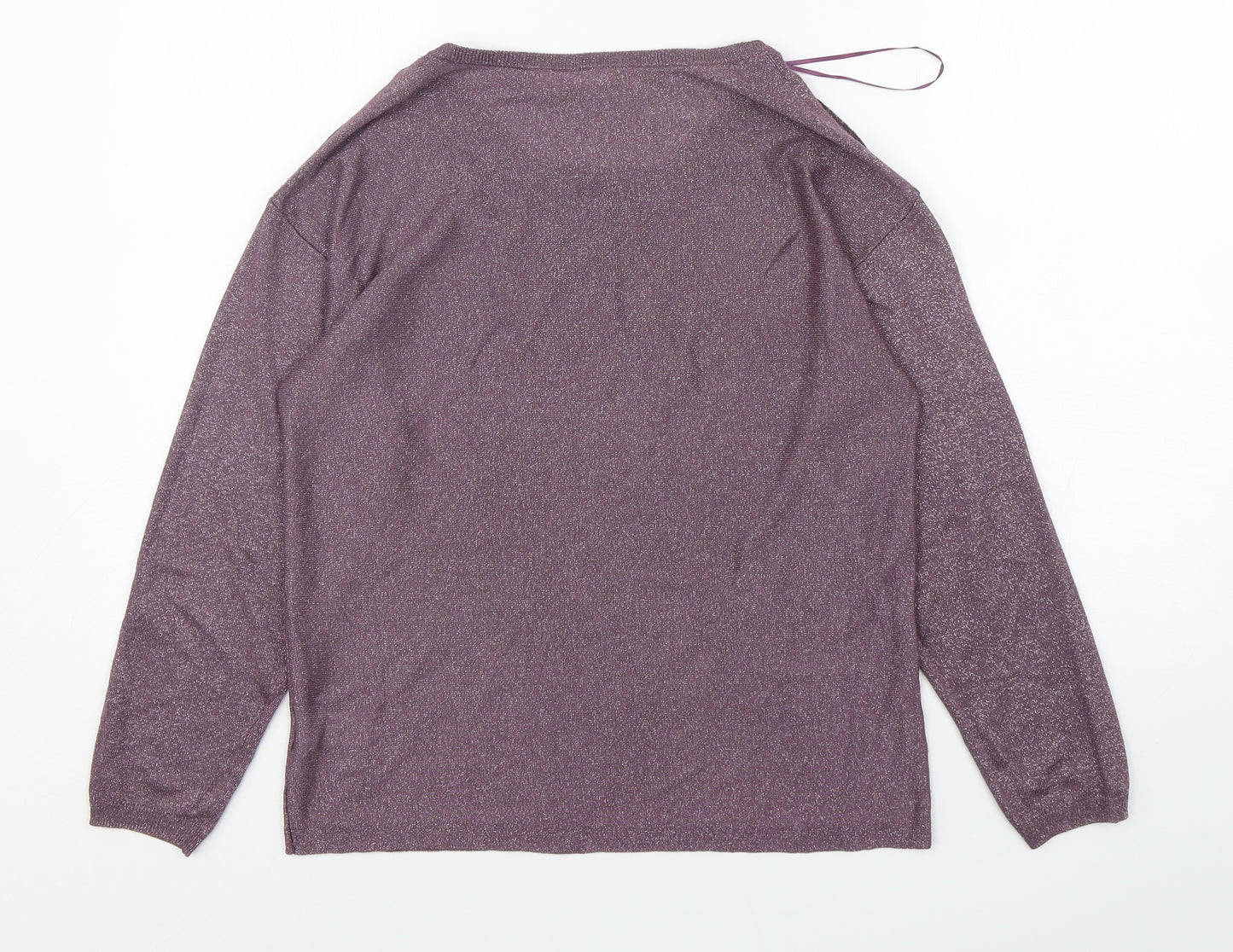 NEXT Womens Purple Round Neck  Viscose Pullover Jumper Size S