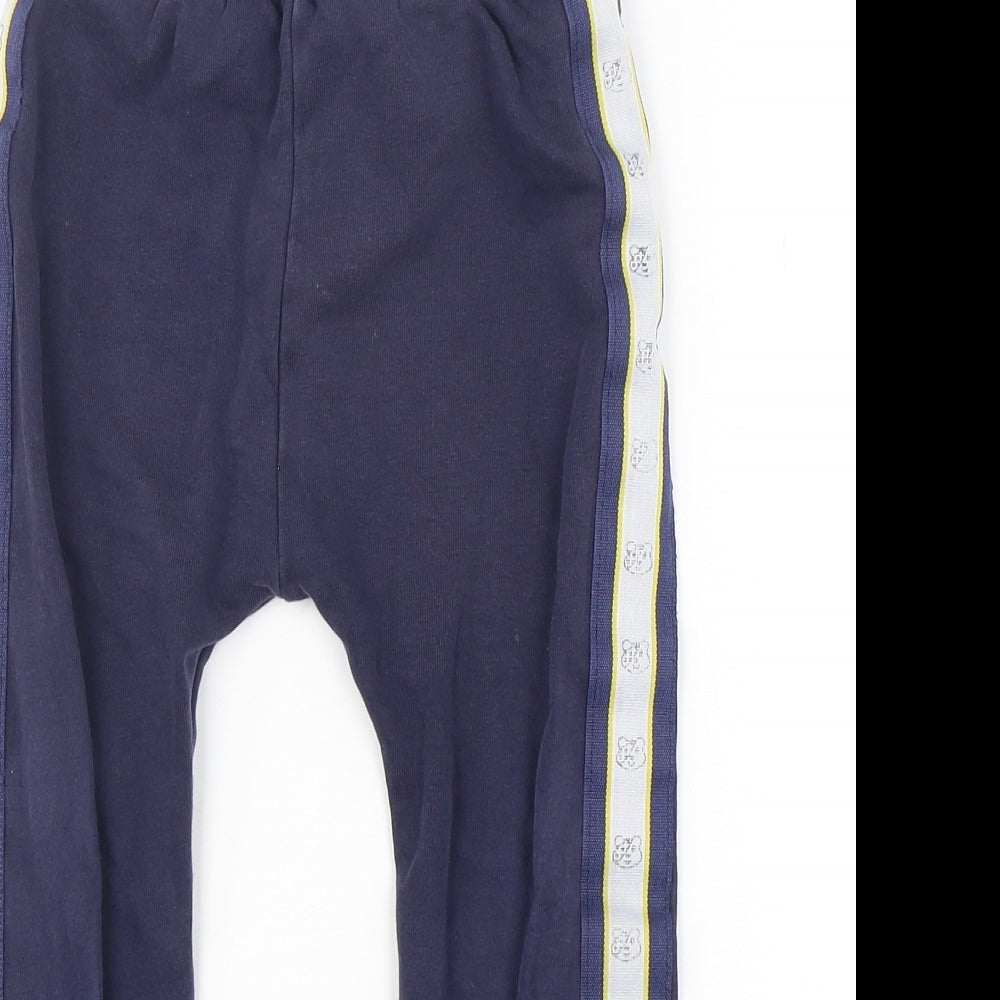 George Boys Blue  Cotton Sweatpants Trousers Size 4-5 Years  Regular  - Pudsey