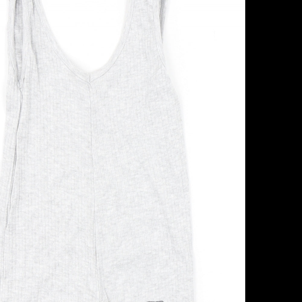 Primark Girls Grey  Cotton Dungaree One-Piece Size 9-12 Months  Pullover - Little Miss