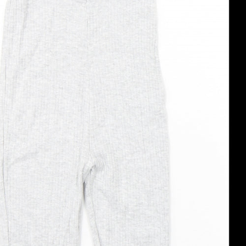 Primark Girls Grey  Cotton Dungaree One-Piece Size 9-12 Months  Pullover - Little Miss