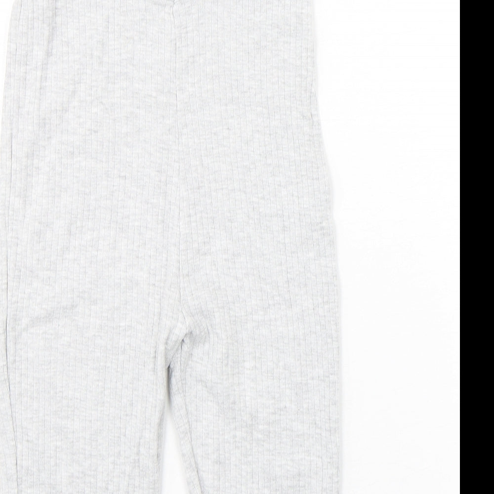 Primark Girls Grey  Cotton Dungaree One-Piece Size 9-12 Months  Pullover - Little Miss