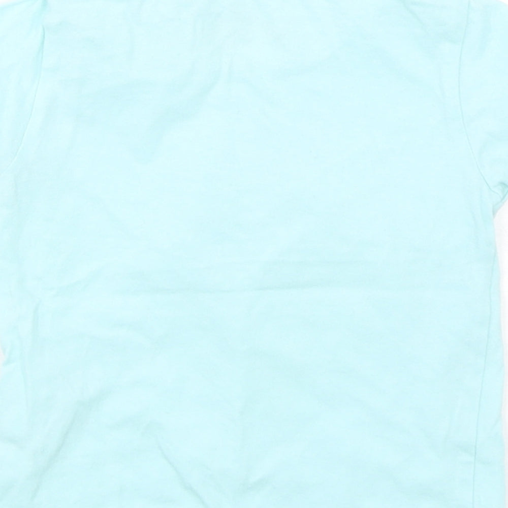 Lemonberet Girls Blue  Cotton Basic T-Shirt Size 2-3 Years Round Neck Pullover