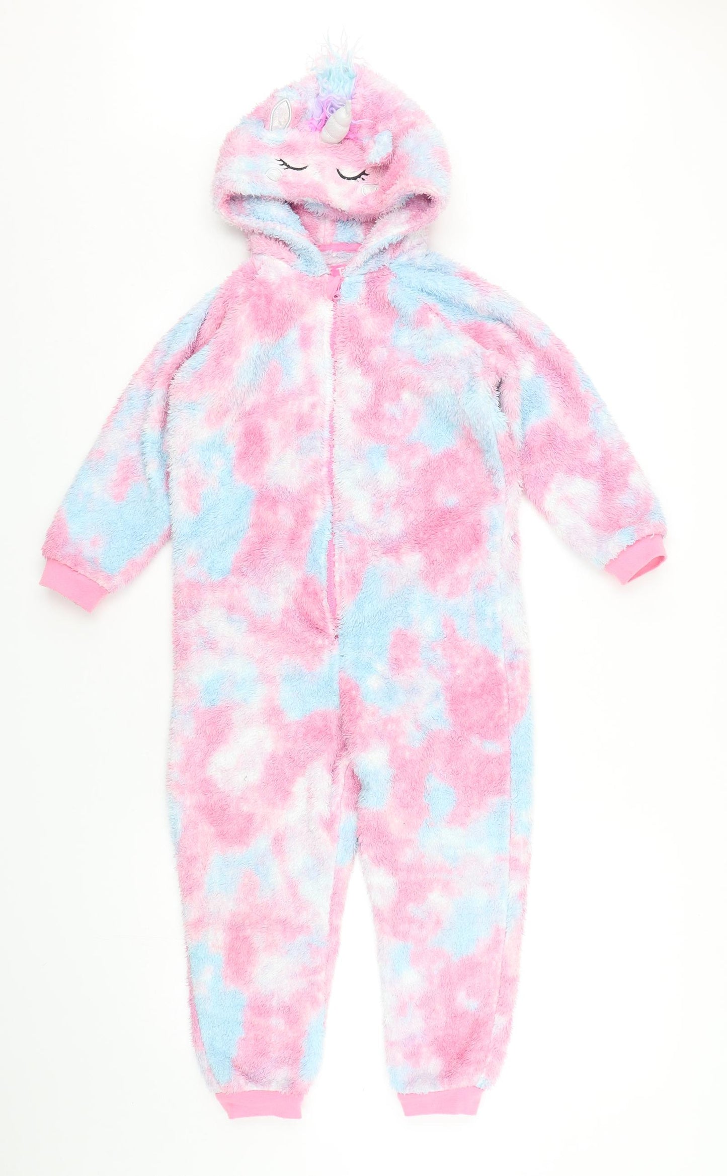 TU Girls Multicoloured Geometric Polyester  One Piece Size 6-7 Years  Zip - Unicorn