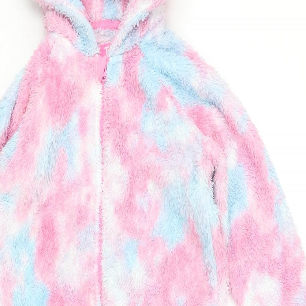 TU Girls Multicoloured Geometric Polyester  One Piece Size 6-7 Years  Zip - Unicorn