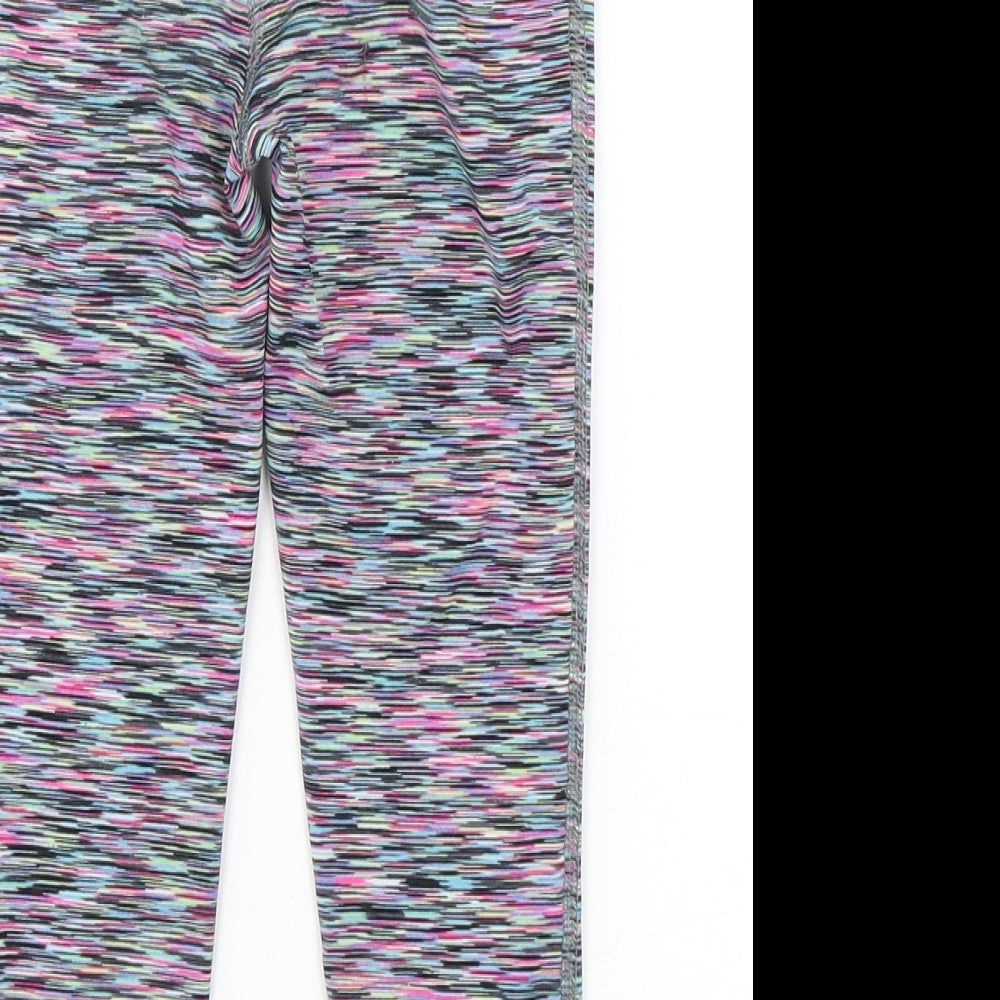 NEXT Girls Multicoloured Striped Polyester Jogger Trousers Size 6 Years  Regular  - Leggings