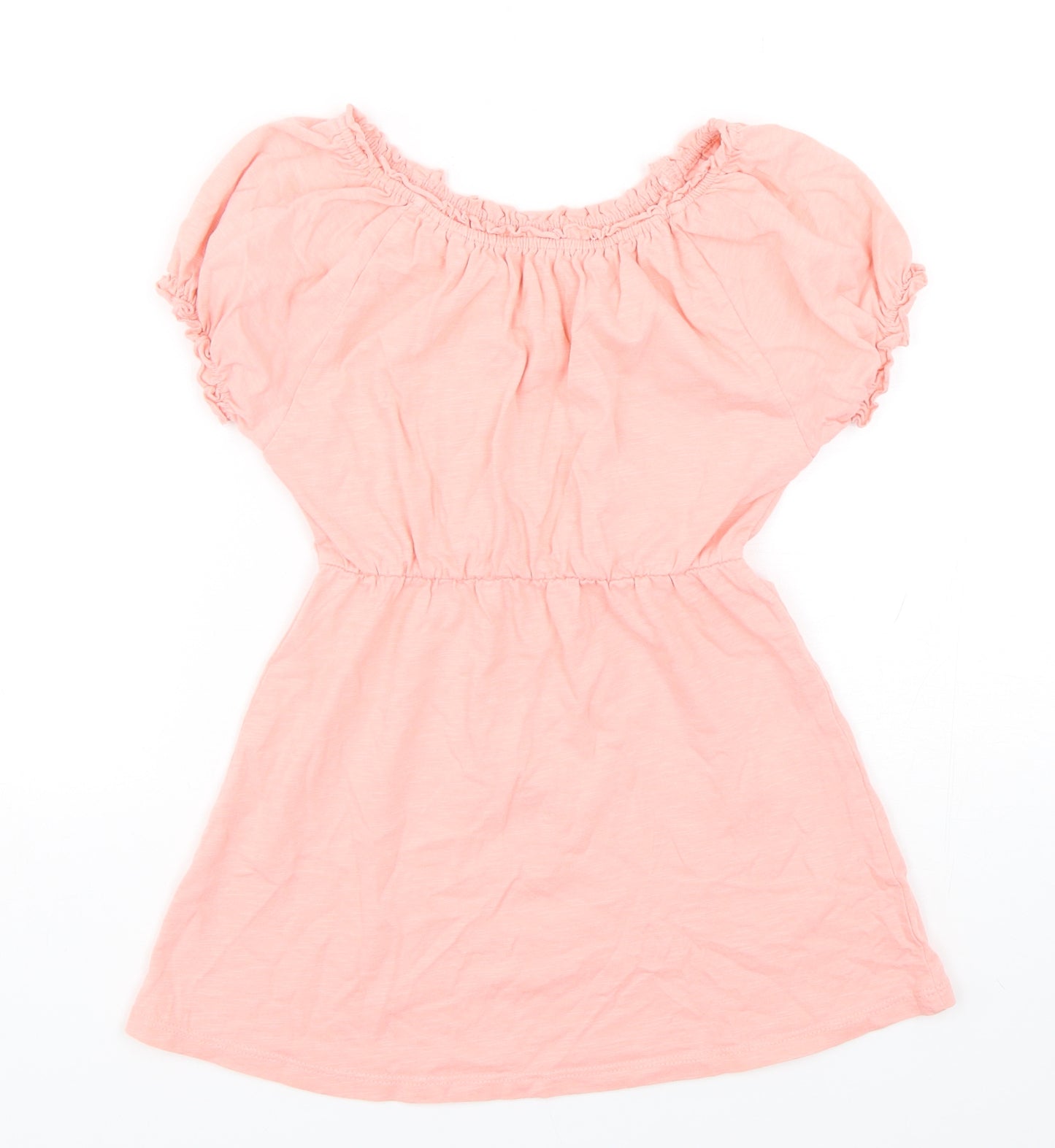 George Girls Pink  Cotton Fit & Flare  Size 5-6 Years  Round Neck Pullover