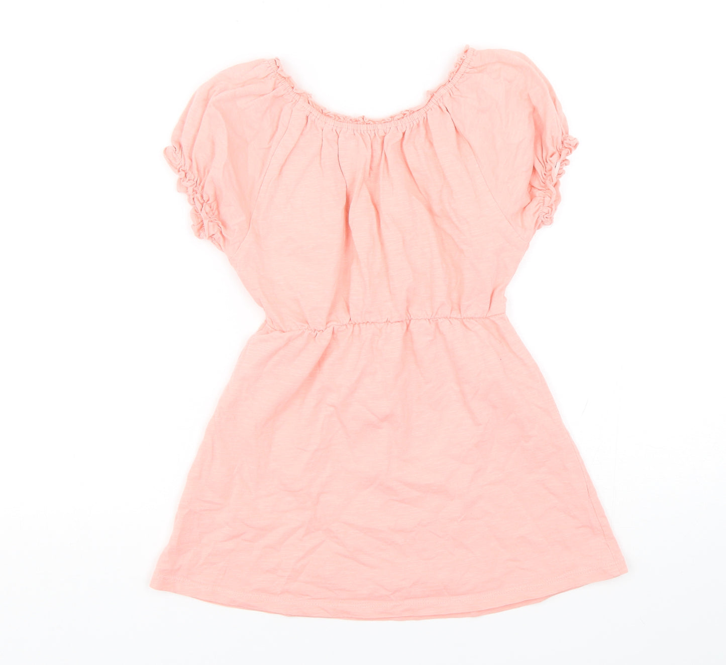 George Girls Pink  Cotton Fit & Flare  Size 5-6 Years  Round Neck Pullover