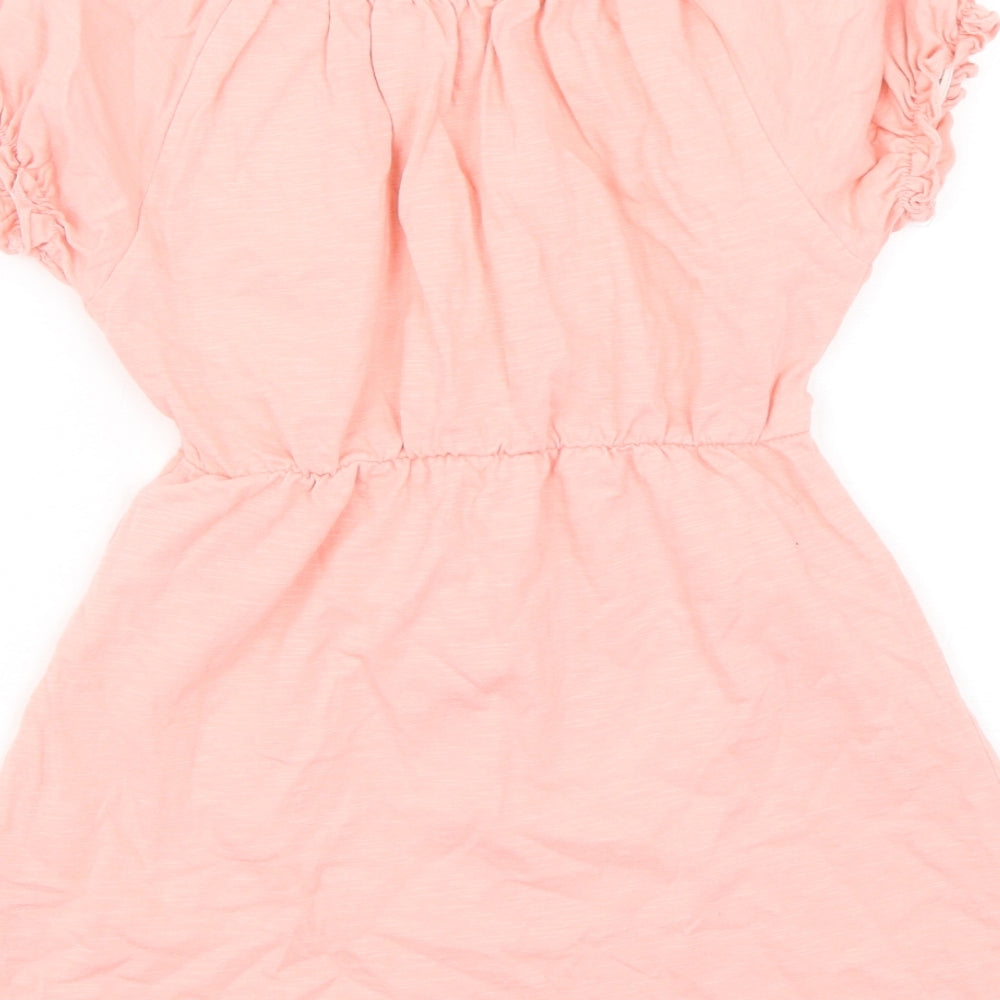 George Girls Pink  Cotton Fit & Flare  Size 5-6 Years  Round Neck Pullover