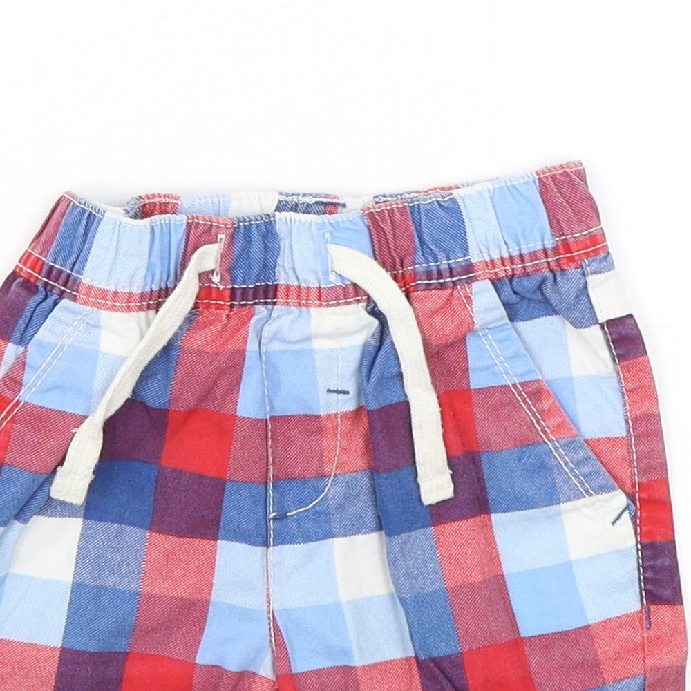 NEXT Boys Multicoloured Check Cotton Chino Shorts Size 2-3 Years  Regular Drawstring