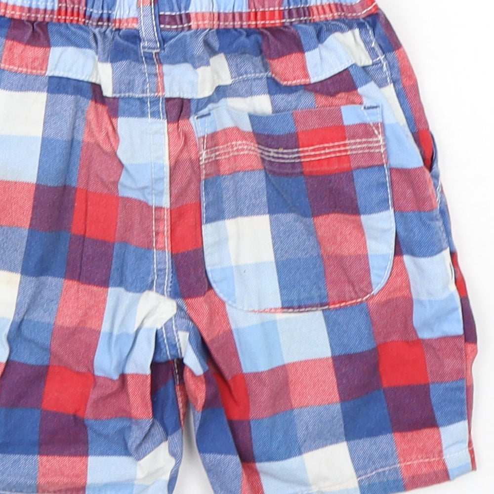 NEXT Boys Multicoloured Check Cotton Chino Shorts Size 2-3 Years  Regular Drawstring
