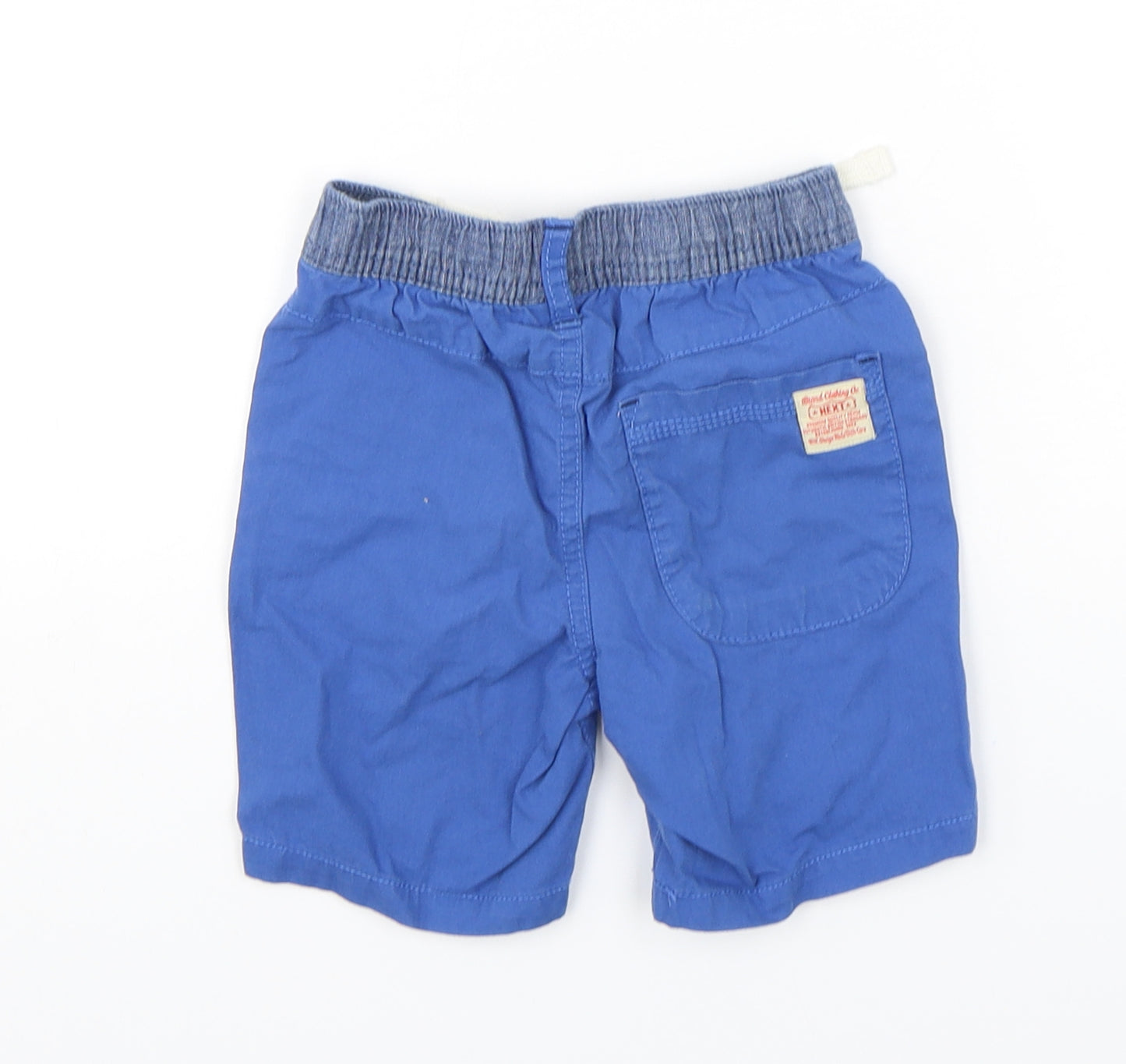 NEXT Boys Blue  Cotton Chino Shorts Size 2-3 Years  Regular Drawstring