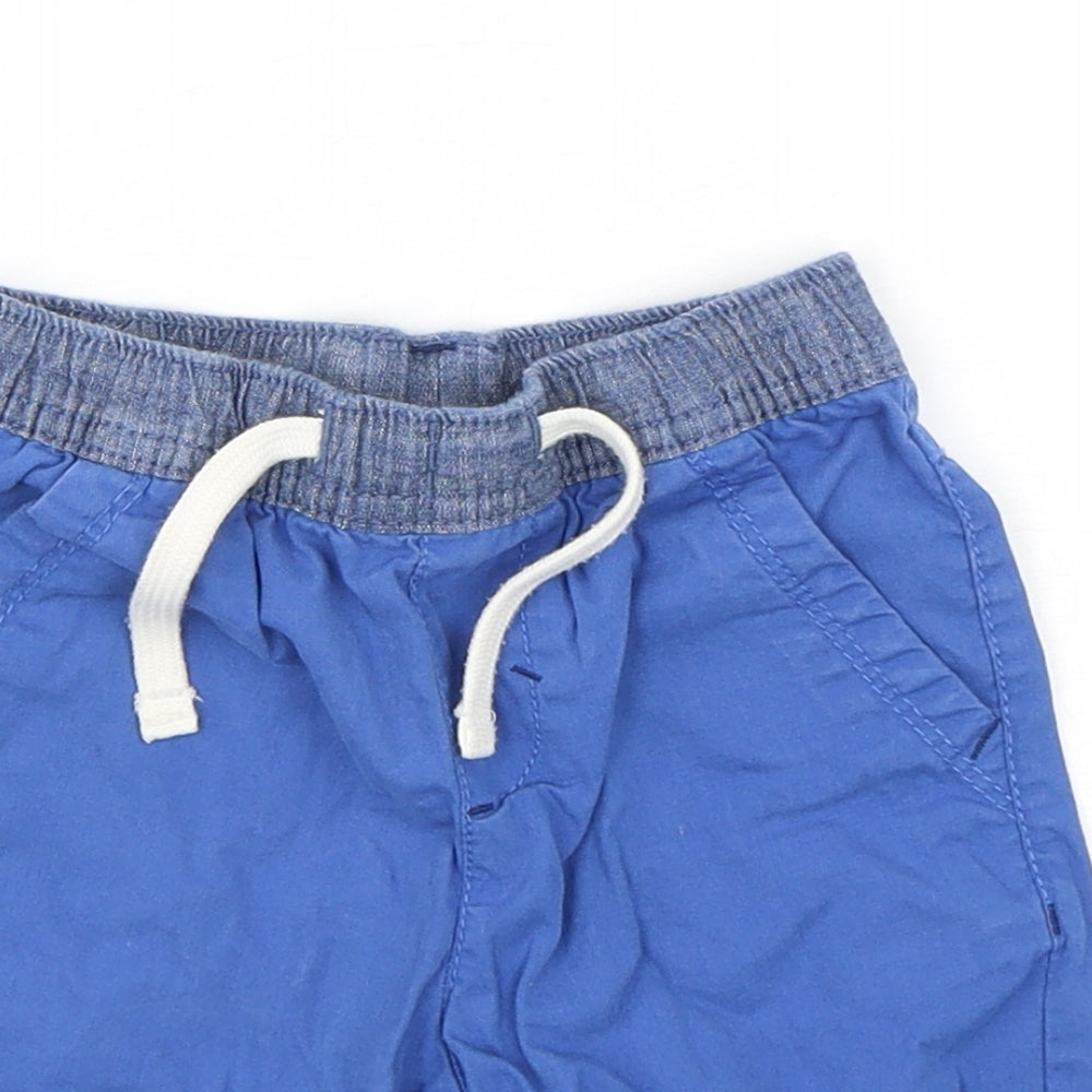 NEXT Boys Blue  Cotton Chino Shorts Size 2-3 Years  Regular Drawstring