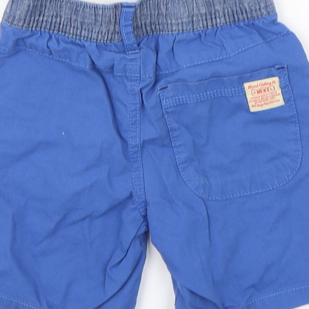 NEXT Boys Blue  Cotton Chino Shorts Size 2-3 Years  Regular Drawstring