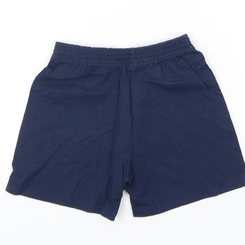Rabbit Skins Boys Blue  Cotton Sweat Shorts Size 4 Years  Regular Drawstring