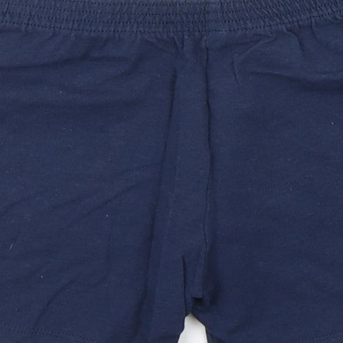 Rabbit Skins Boys Blue  Cotton Sweat Shorts Size 4 Years  Regular Drawstring
