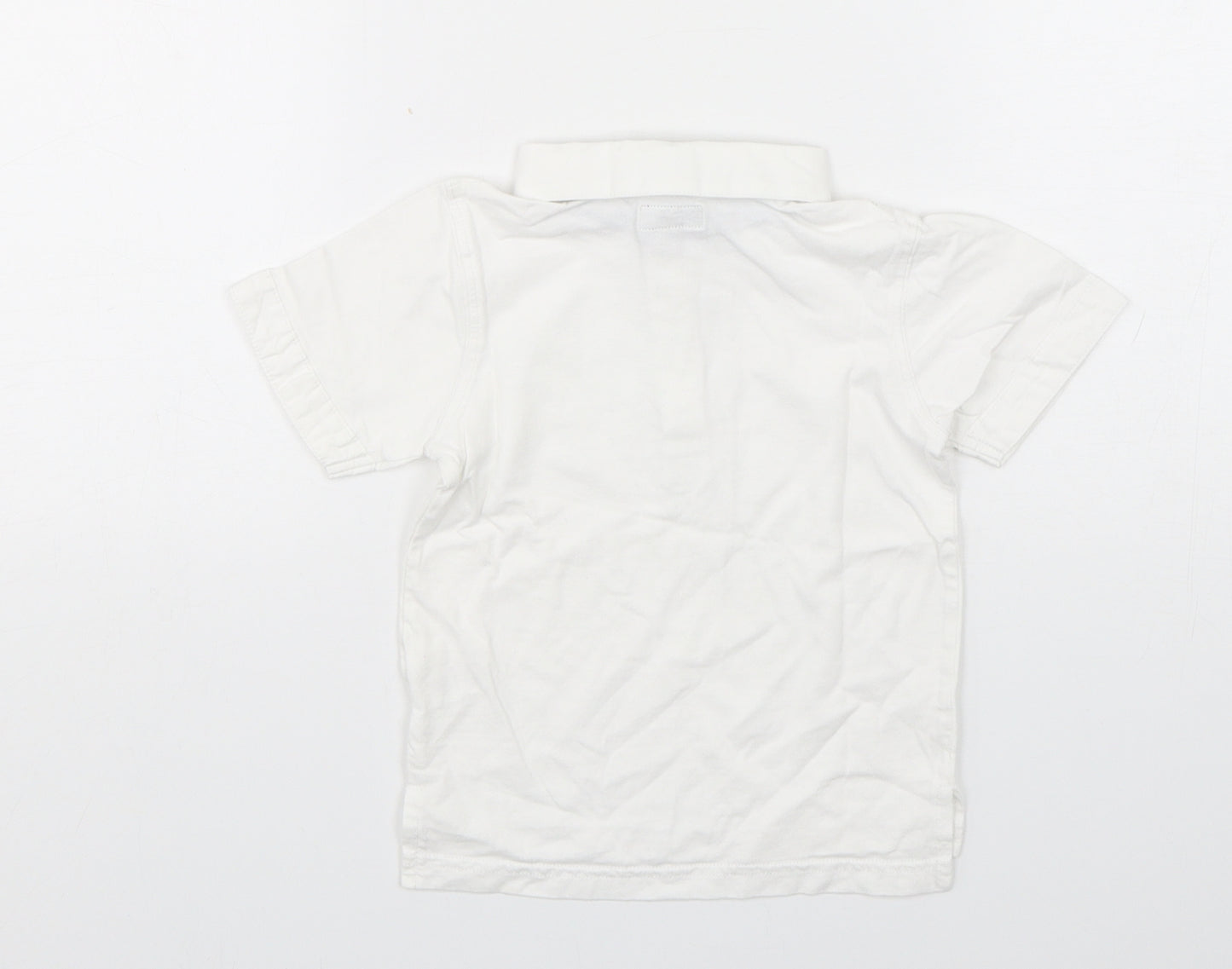 Miniclub Boys White  Cotton Basic Polo Size 2-3 Years Collared Pullover
