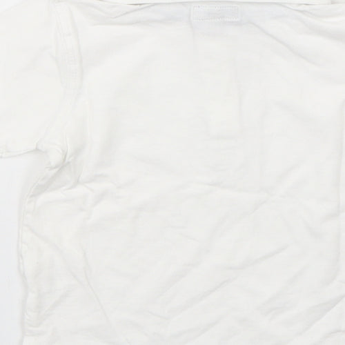 Miniclub Boys White  Cotton Basic Polo Size 2-3 Years Collared Pullover