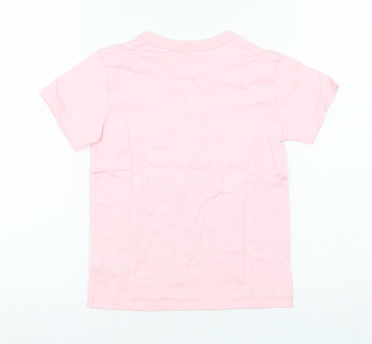NEXT Boys Pink  Cotton Basic T-Shirt Size 3-4 Years Round Neck Pullover