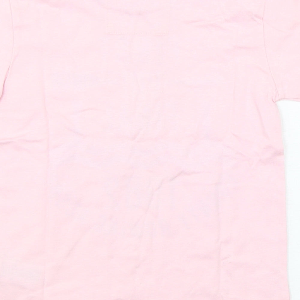 NEXT Boys Pink  Cotton Basic T-Shirt Size 3-4 Years Round Neck Pullover