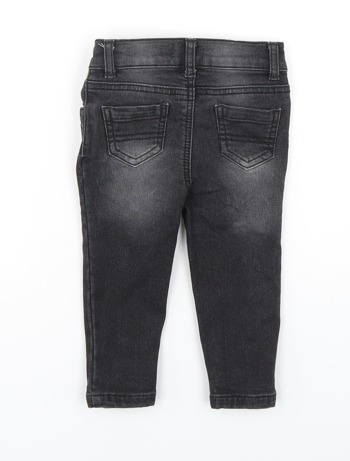 Primark Boys Black  Cotton Capri Jeans Size 9-12 Months  Snap