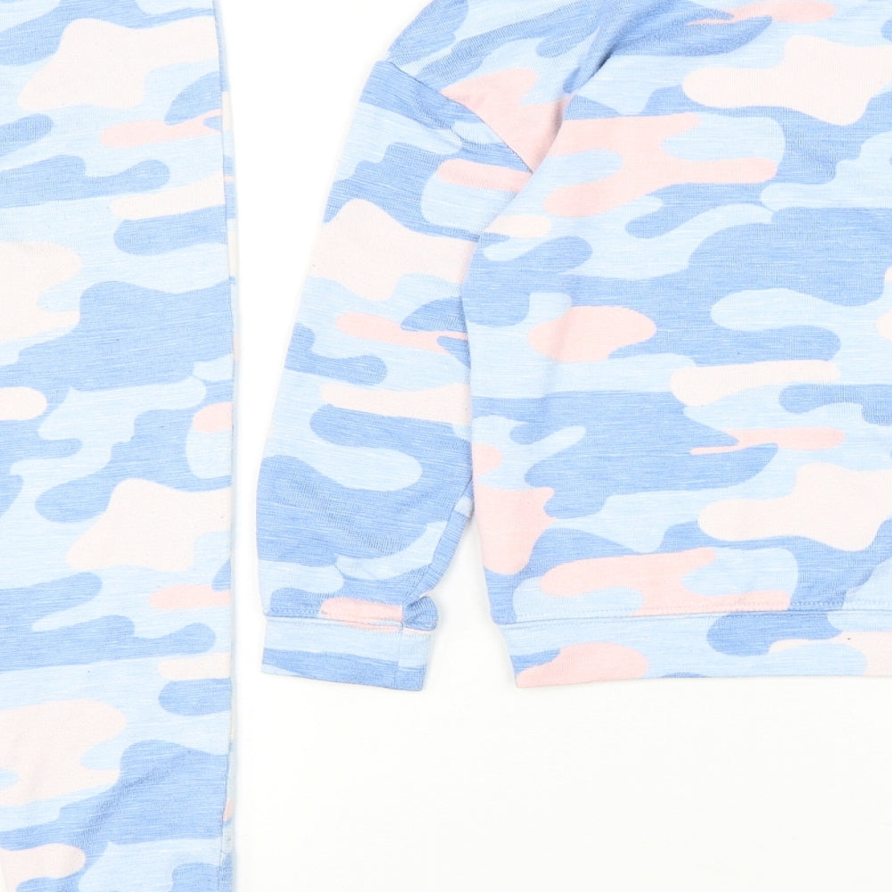 Dunnes Stores Girls Multicoloured Camouflage Polyester  Pyjama Set Size 7-8 Years  Pullover