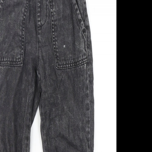 F&F Girls Black  Cotton Straight Jeans Size 5-6 Years  Regular