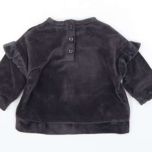 Disney Baby Girls Grey  Polyester Pullover Jumper Size 0-3 Months  Pullover - Minnie Mouse