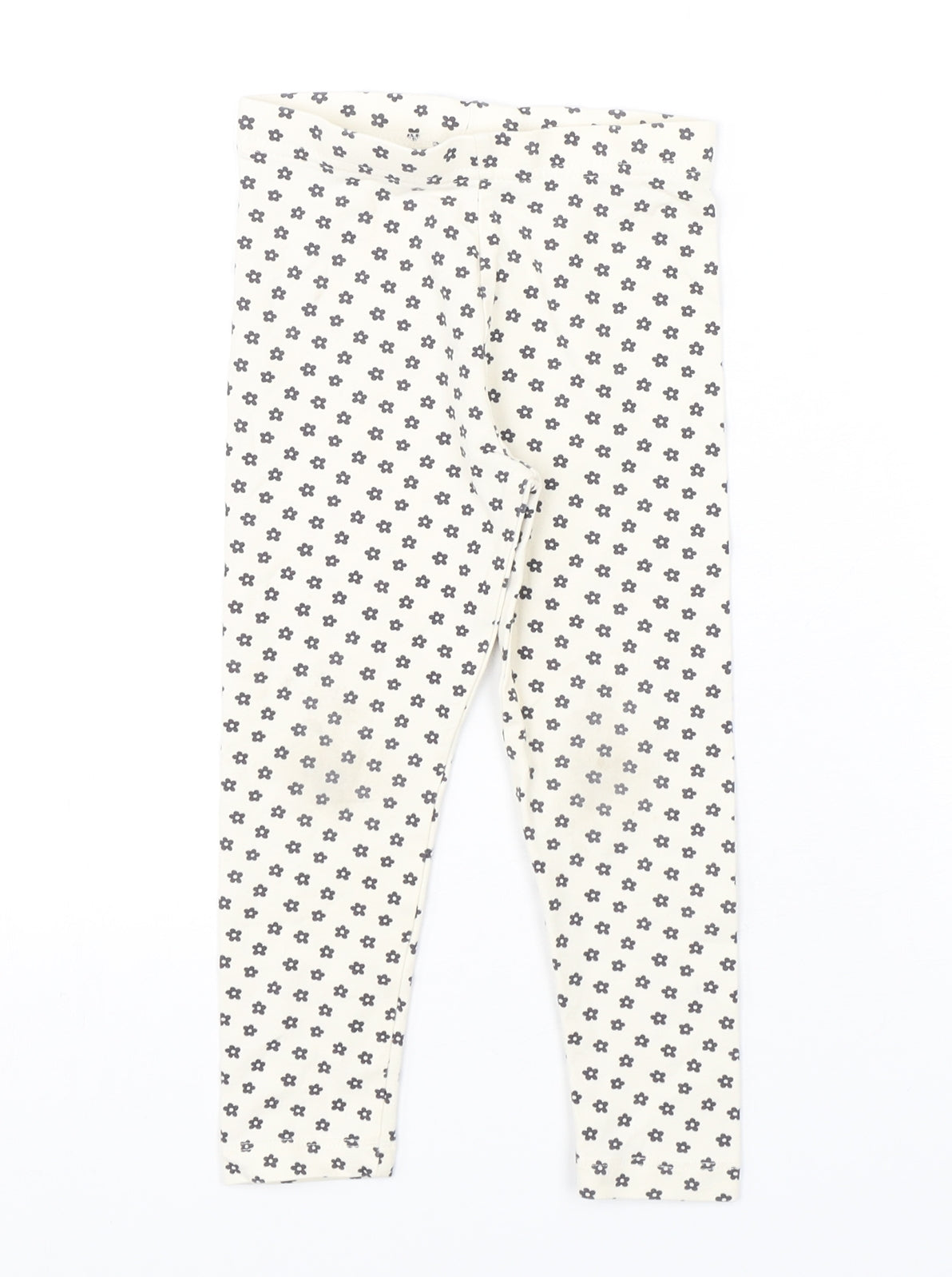 George Girls Beige Floral Cotton Sweatpants Trousers Size 3-4 Years  Regular  - Leggings