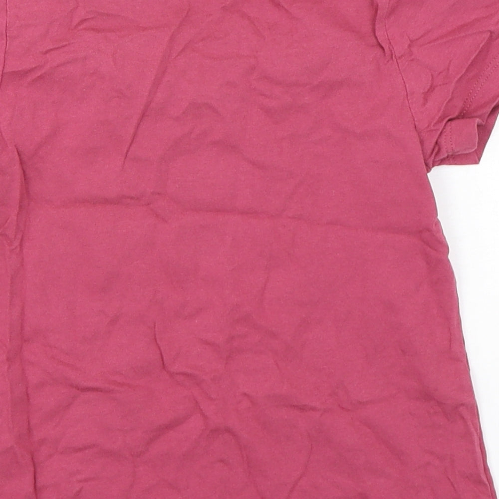 Lupilu Girls Purple  Cotton Basic T-Shirt Size 5-6 Years Round Neck Pullover