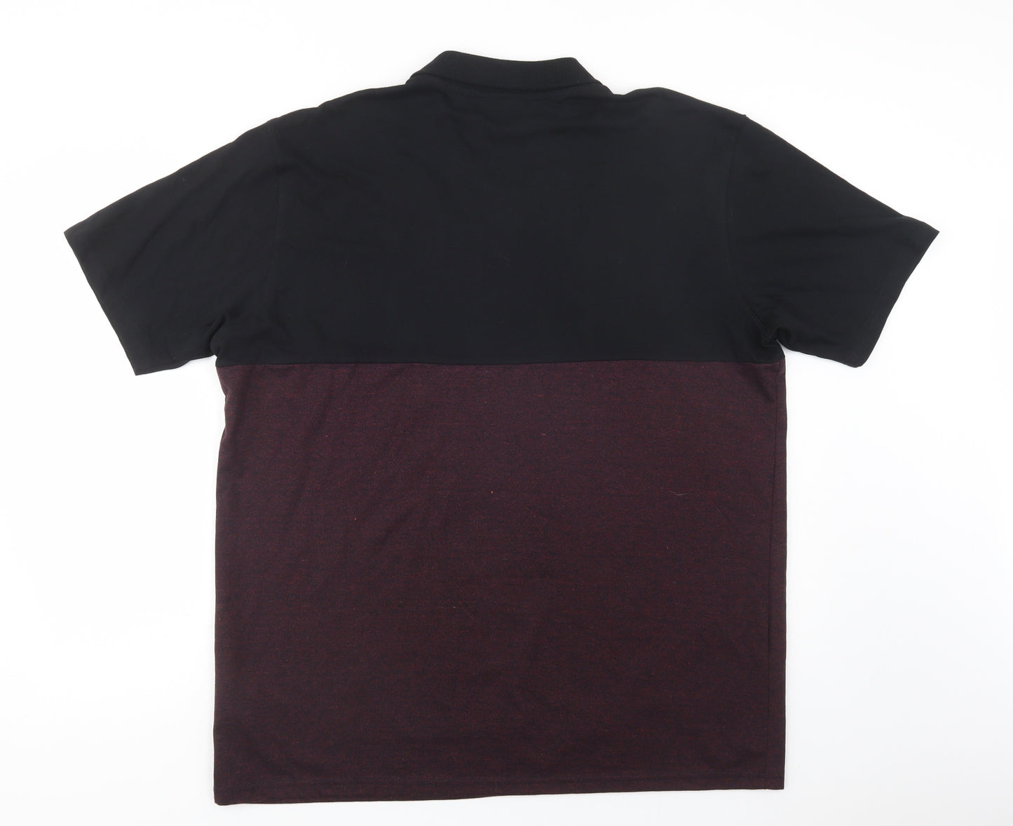 McKenzie Mens Purple Colourblock Cotton  Polo Size 2XL Collared Button
