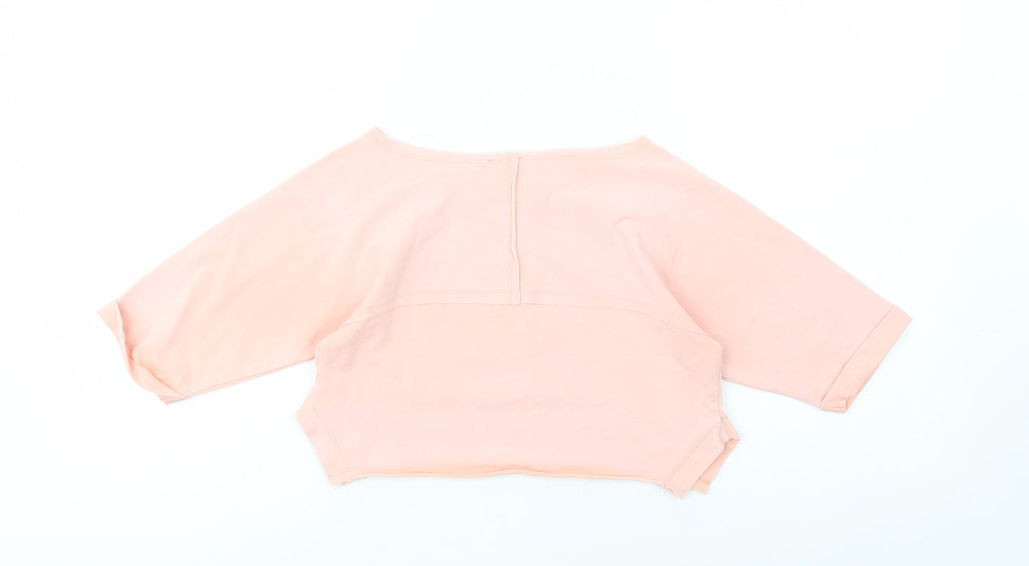 River Island Girls Pink  Cotton Pullover Sweatshirt Size 5-6 Years  Pullover - California