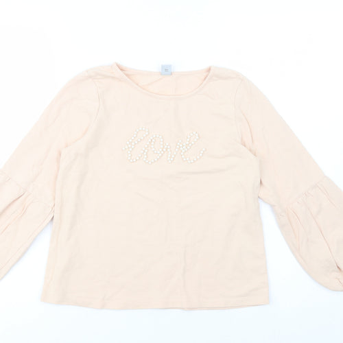 TU Girls Pink  Cotton Pullover Sweatshirt Size 8 Years  Pullover - Love