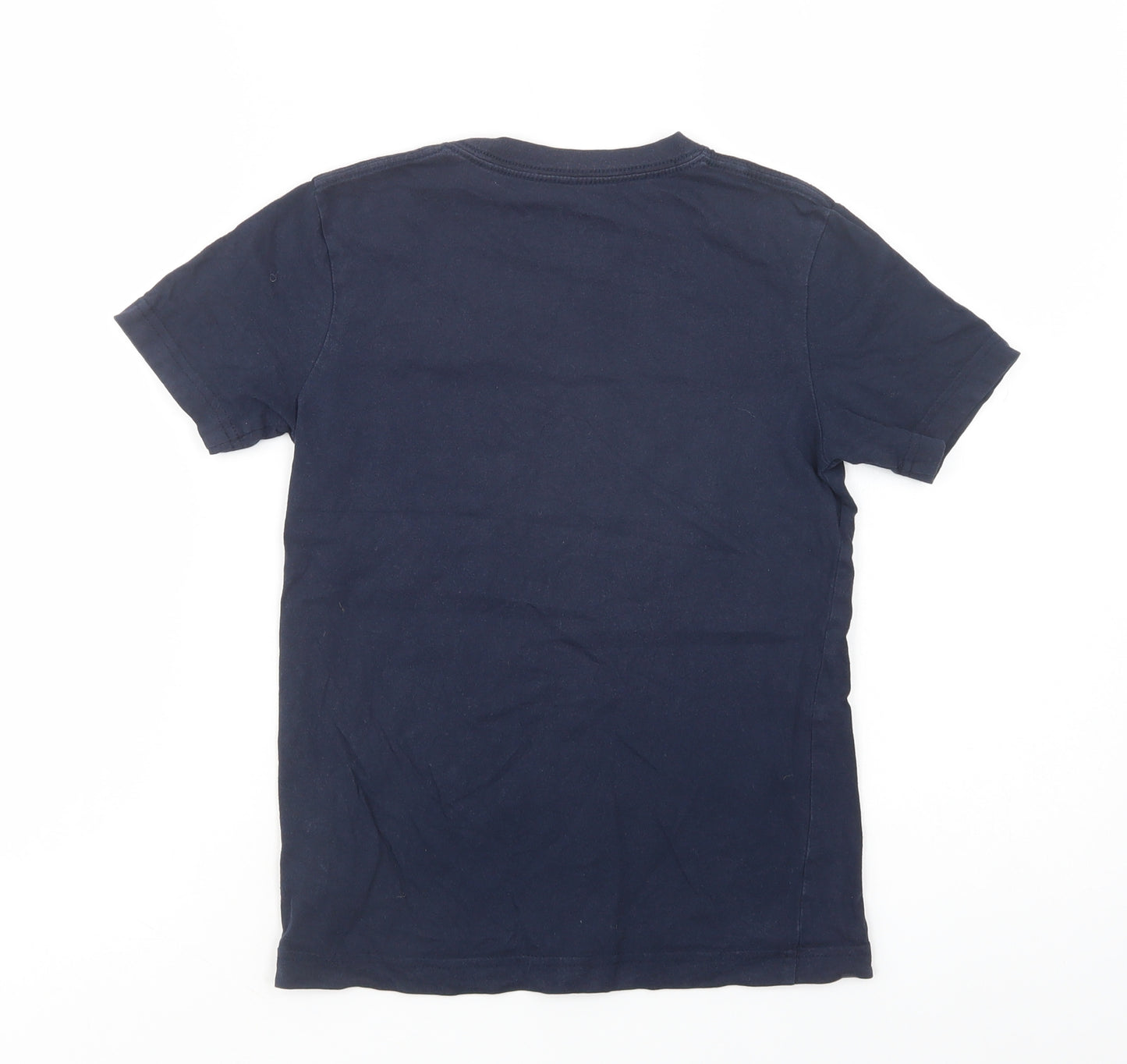 Nike Boys Blue  Cotton Pullover T-Shirt Size 8-9 Years Crew Neck Pullover