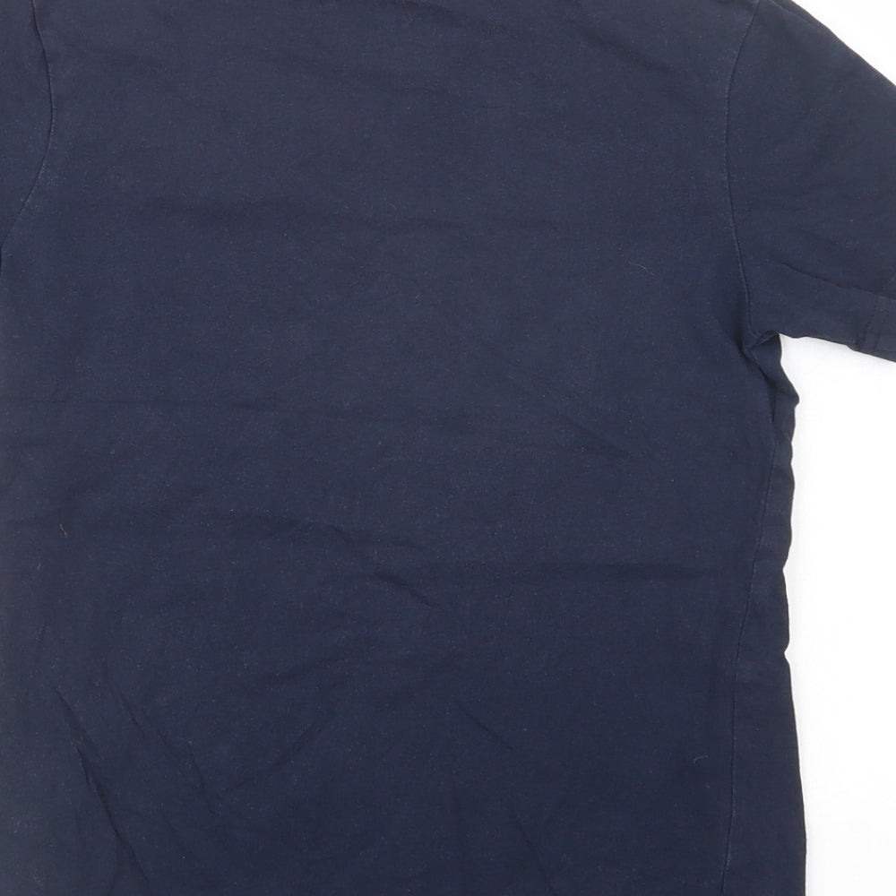 Nike Boys Blue  Cotton Pullover T-Shirt Size 8-9 Years Crew Neck Pullover