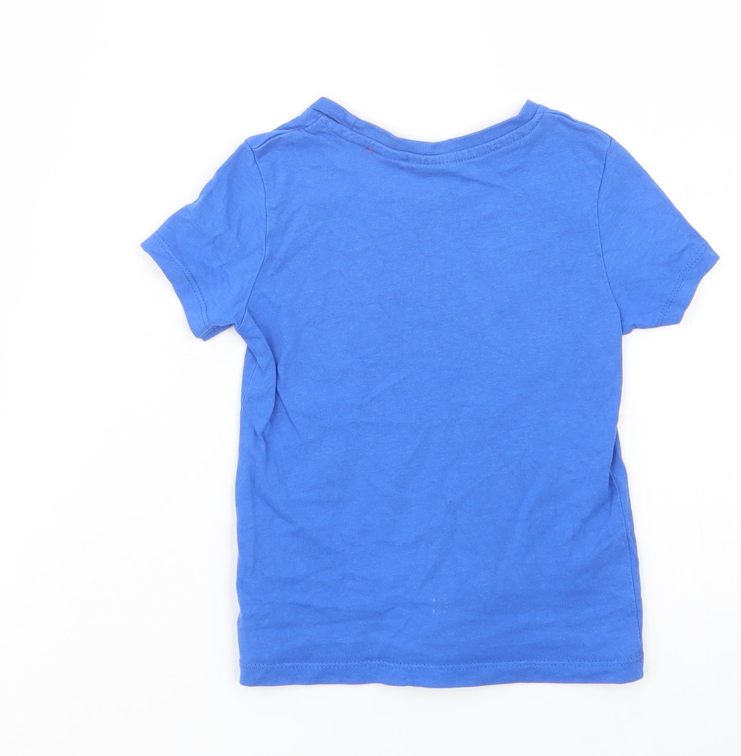Pep & Co Boys Blue  Cotton Pullover T-Shirt Size 2-3 Years Crew Neck Pullover - Superman