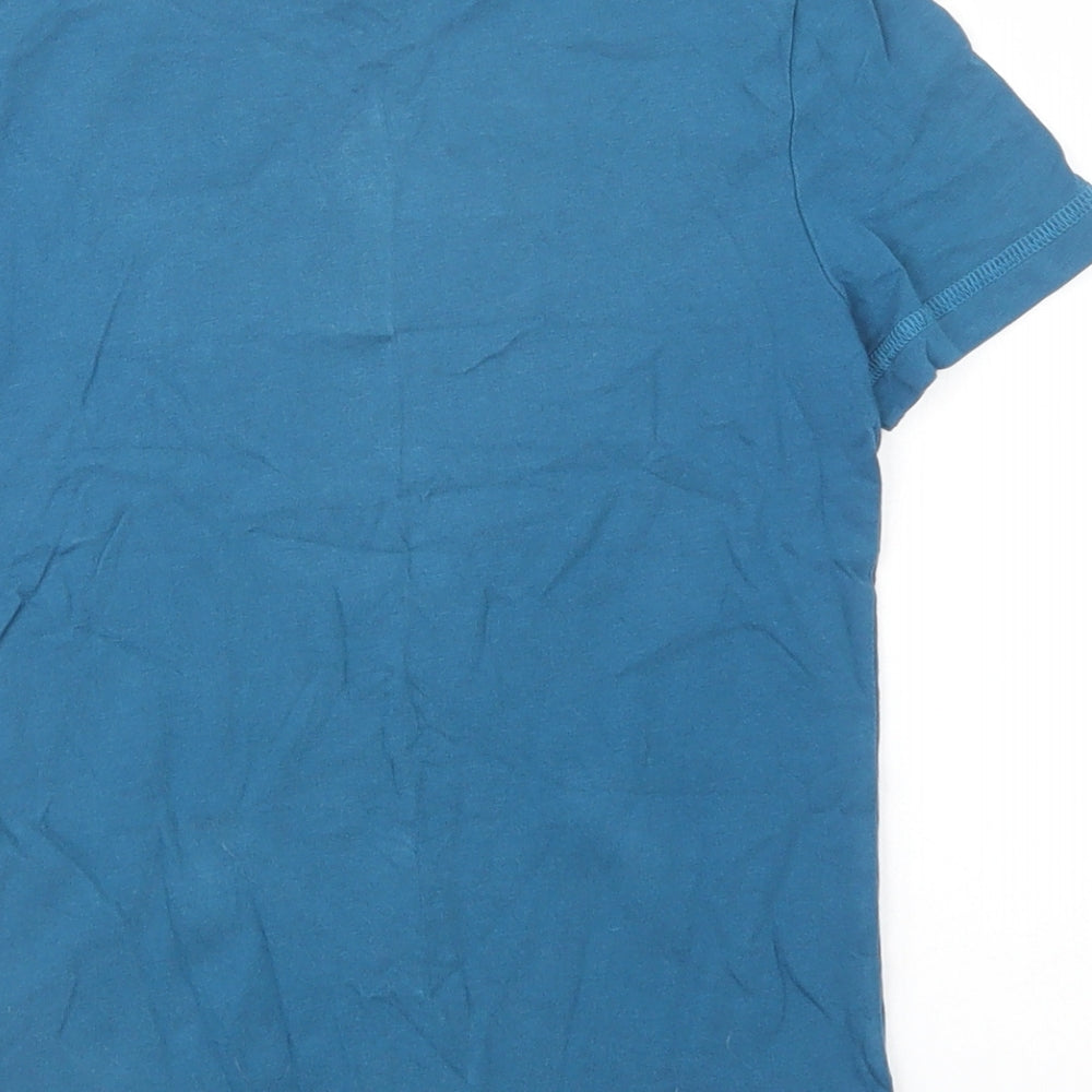 F&F Boys Blue  Cotton Pullover T-Shirt Size 5-6 Years Crew Neck Pullover - Street Skate
