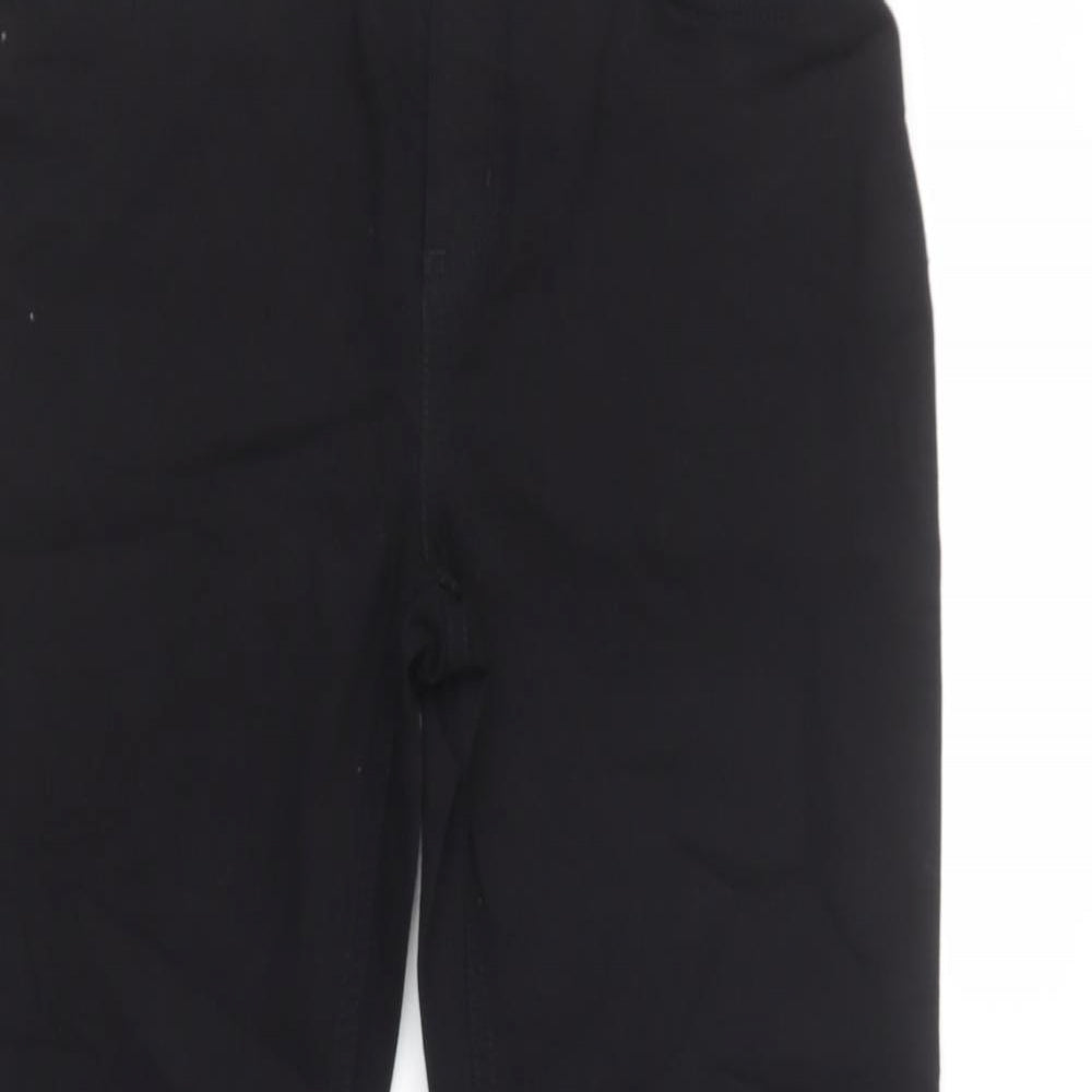 Per Una Womens Black  Cotton Bootcut Jeans Size 10 L30 in Regular Button