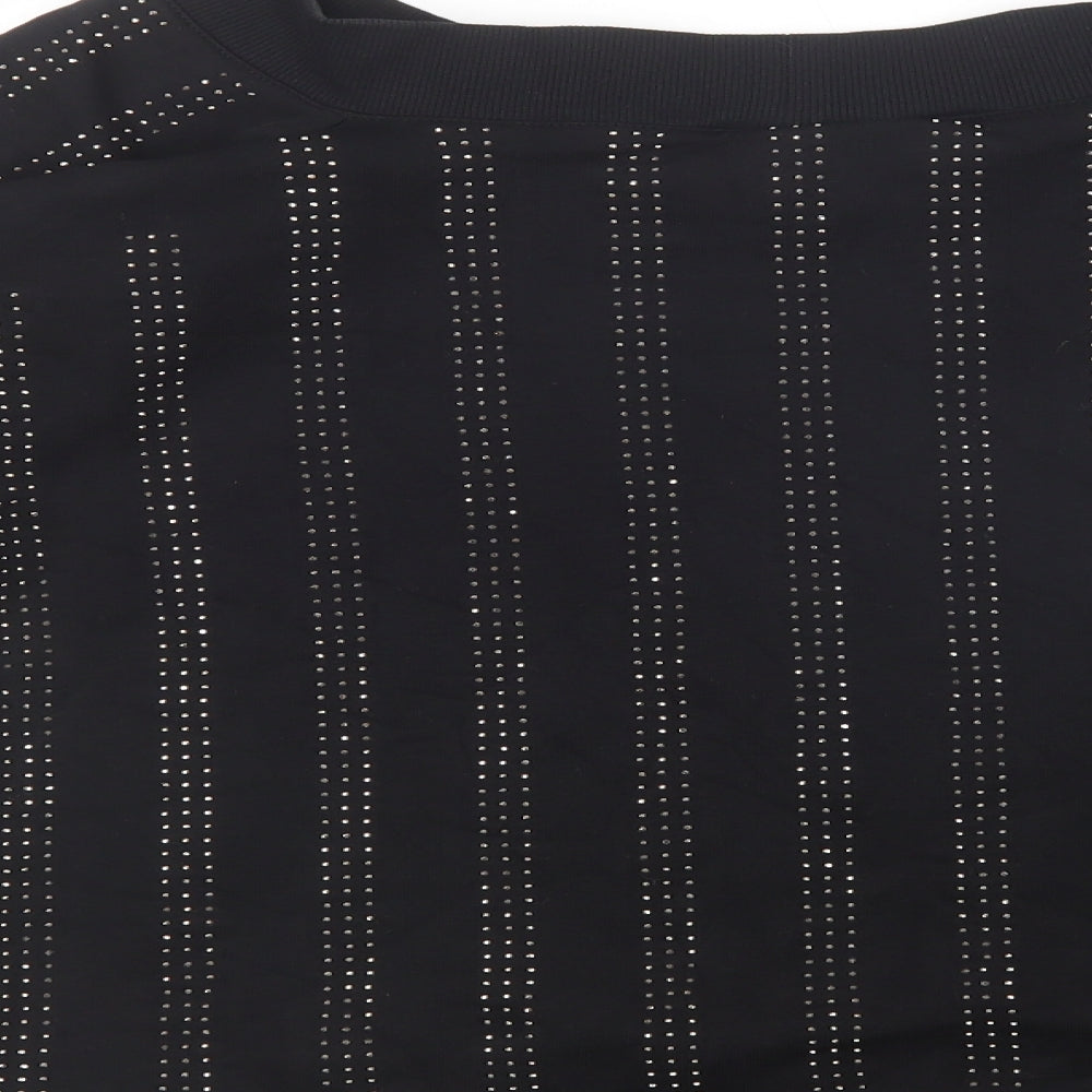 River Island Womens Black  Cotton Pullover Sweatshirt Size XS  Pullover