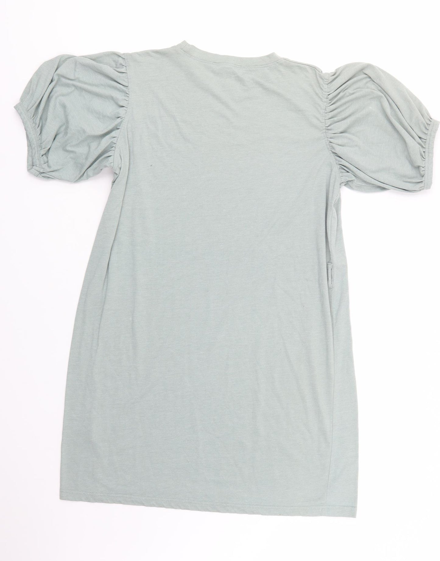 Missguided Womens Green  Polyester T-Shirt Dress  Size 12  Crew Neck Pullover