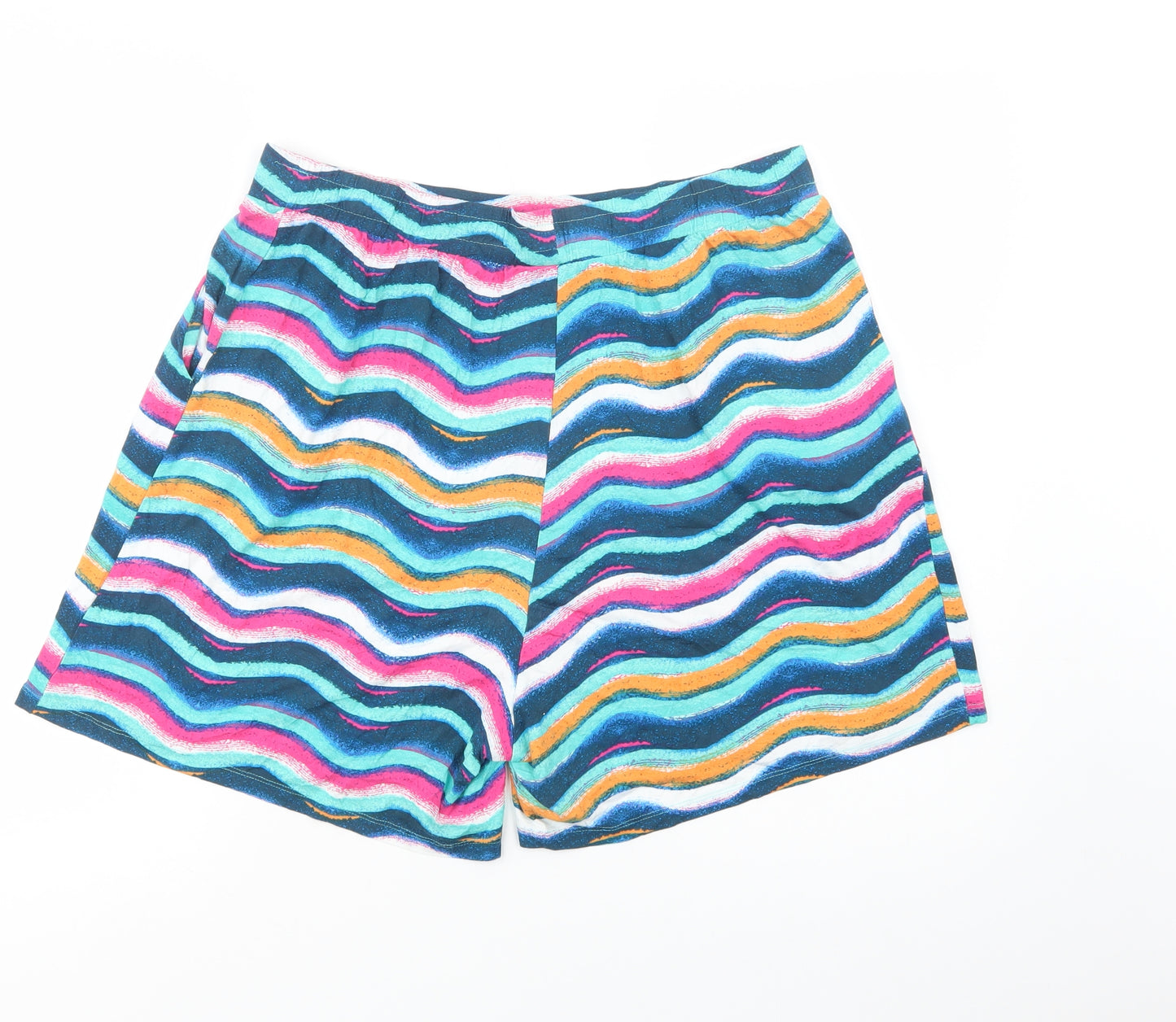 TU Womens Multicoloured Striped Viscose Bermuda Shorts Size 16 L4 in Regular