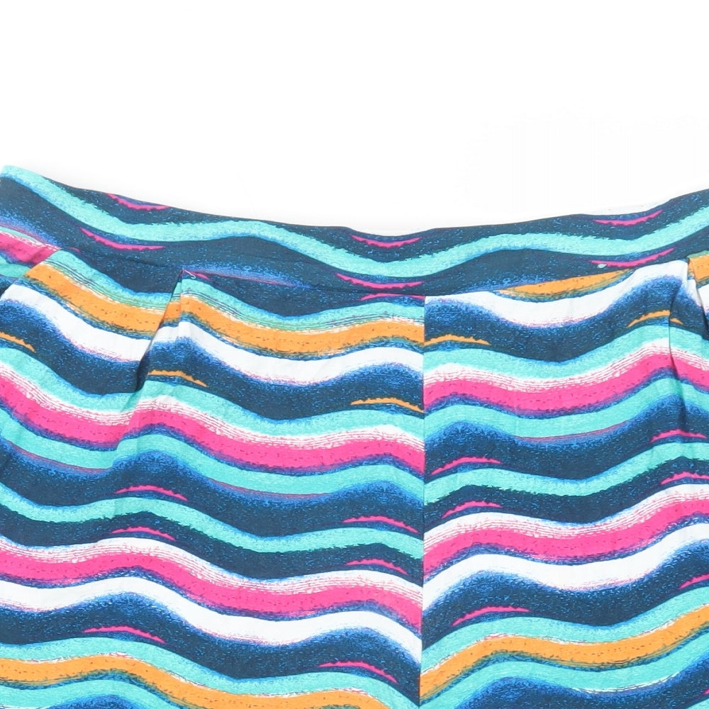 TU Womens Multicoloured Striped Viscose Bermuda Shorts Size 16 L4 in Regular