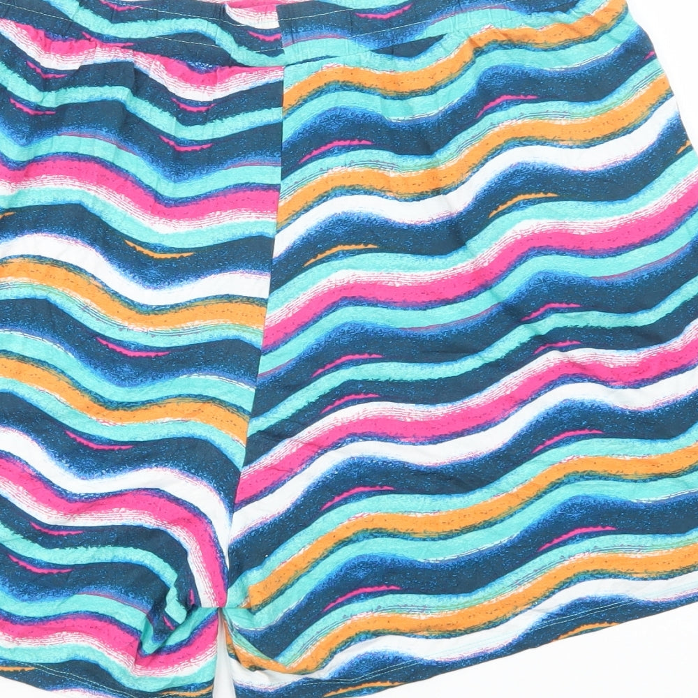 TU Womens Multicoloured Striped Viscose Bermuda Shorts Size 16 L4 in Regular