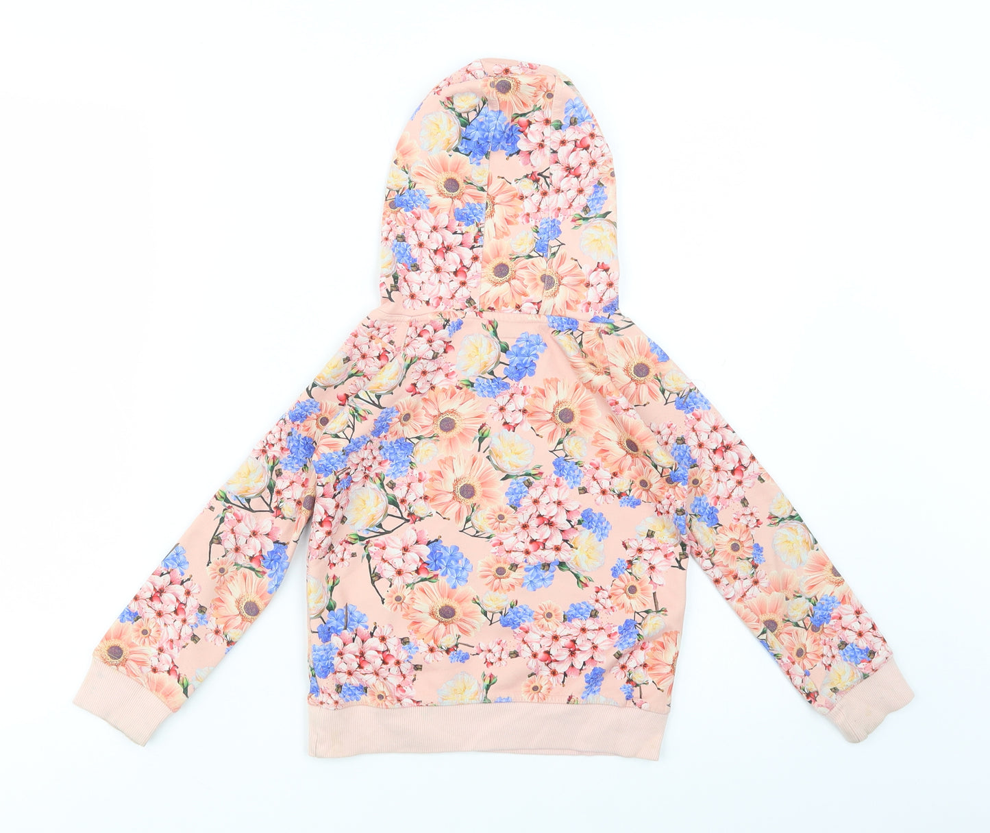 McKenzie Girls Pink Floral Polyester Pullover Hoodie Size 5-6 Years  Pullover