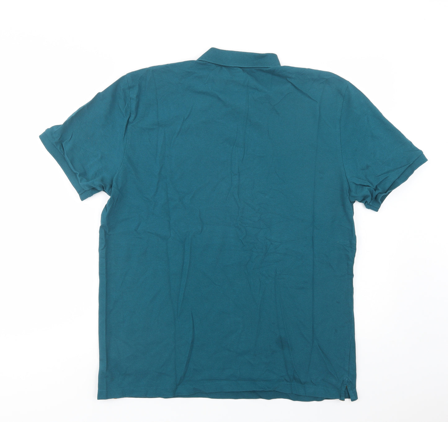 NEXT Mens Green  Cotton  Polo Size L Collared Button