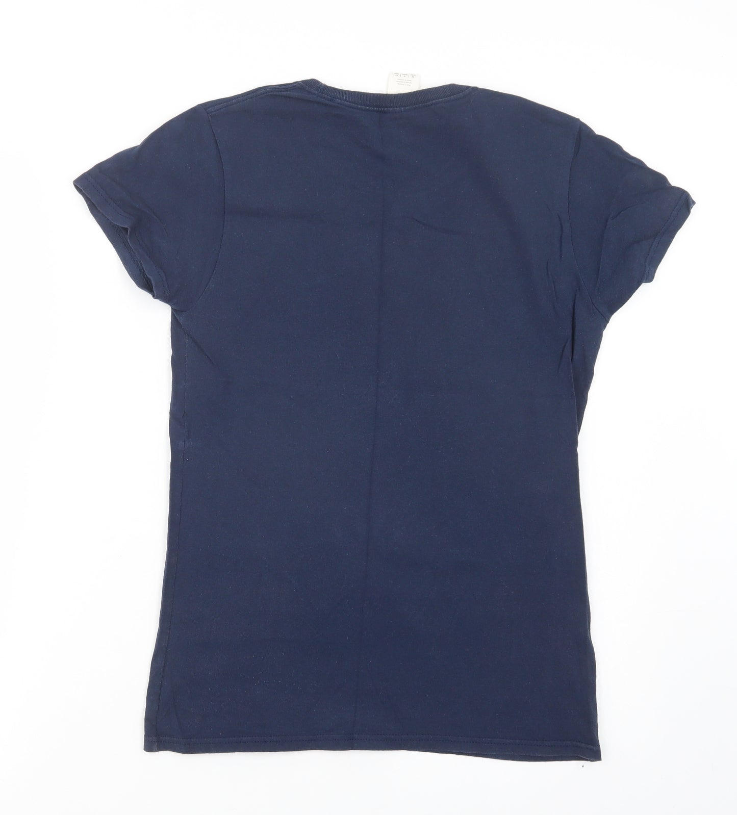 Gildan Womens Blue  Cotton Basic T-Shirt Size S Crew Neck - TOG 24